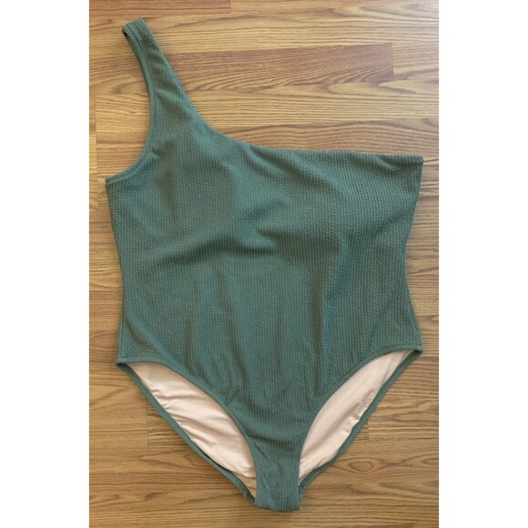J.Crew Women’s Size 22 Textured One Shoulder One Piece Swimsuit General Surplus - Picture 3 of 12